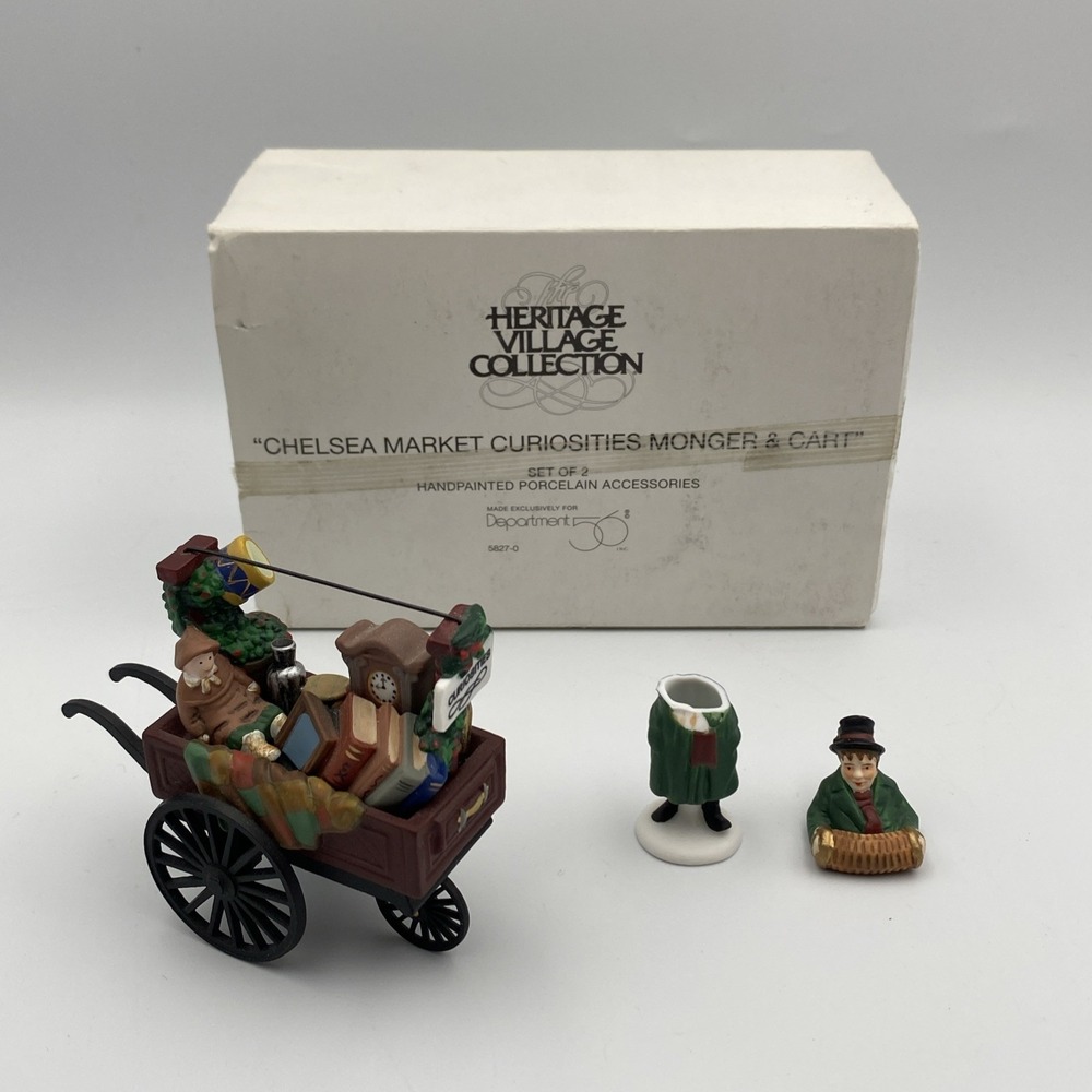 Department 56 Chelsea Market Curiosities Monger And Cart Monger In 2 Pieces 5827